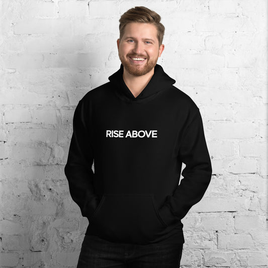 Rise Above - Luxury Men's Black Hoodie