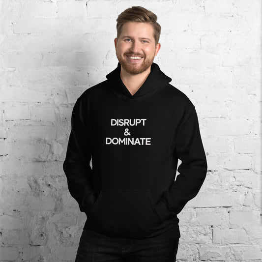 Disrupt & Dominate - Luxury Men's Black Hoodie