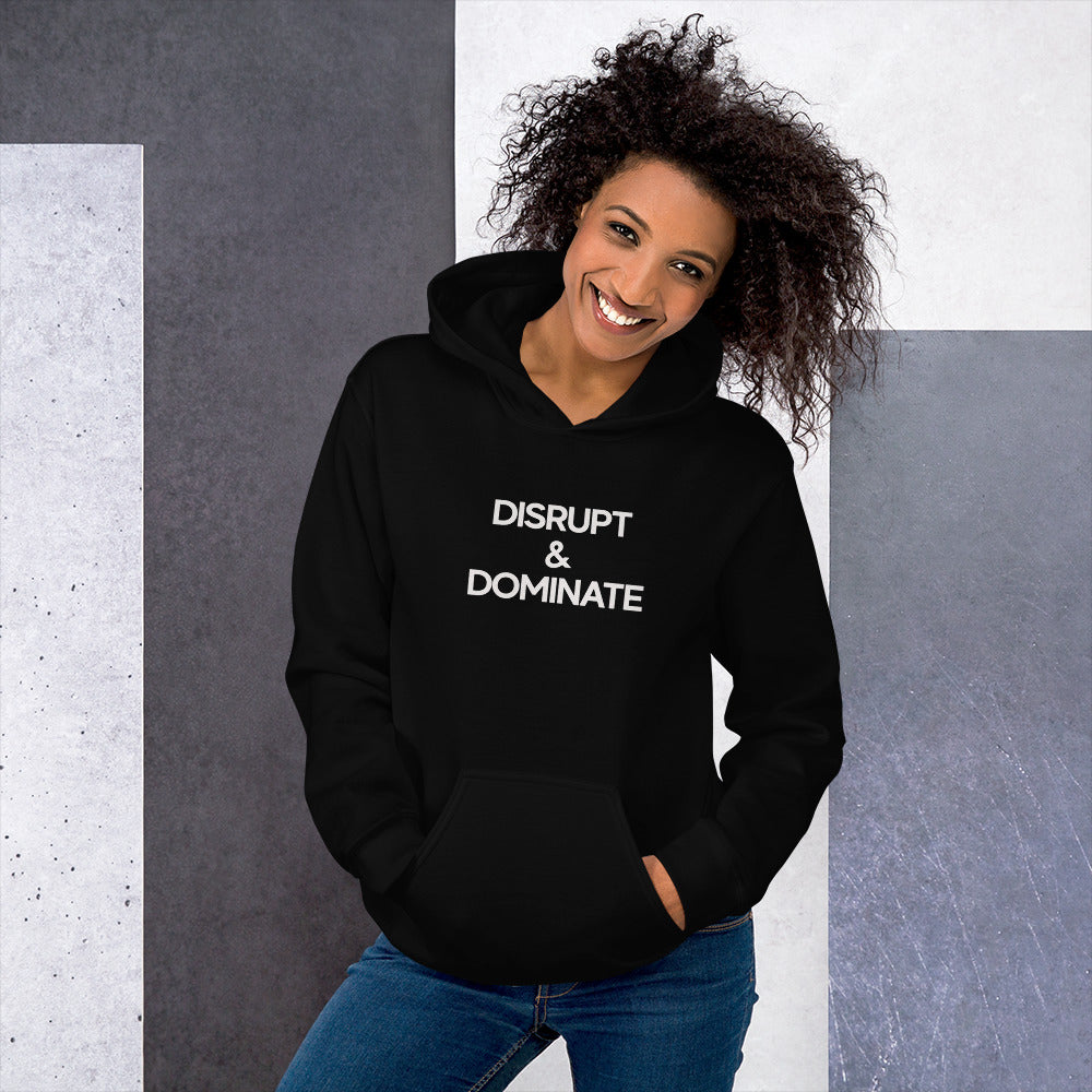 Disrupt & Dominate - Luxury Women's Black Hoodie