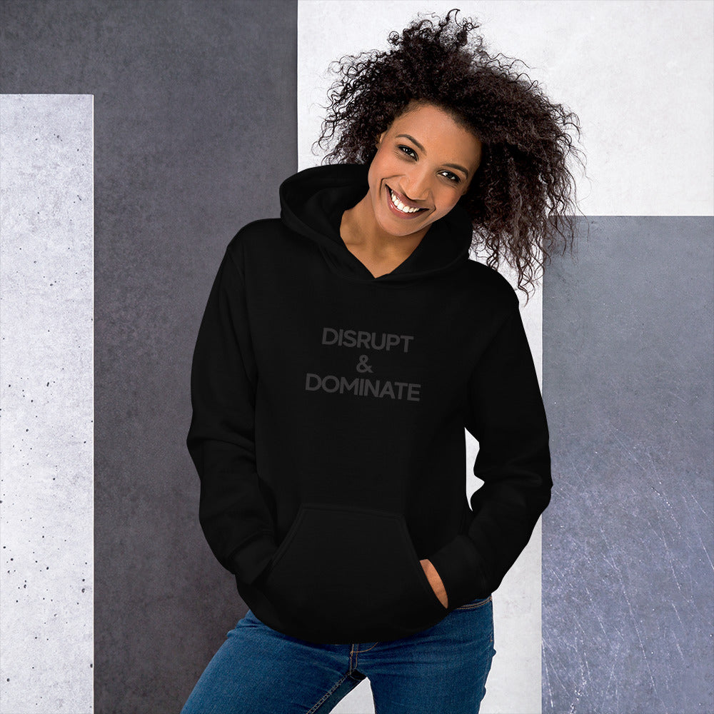 Disrupt & Dominate - Stealth - Luxury Women's Black Hoodie