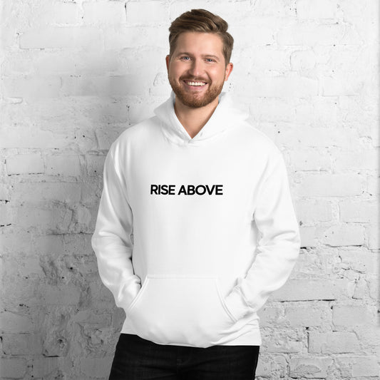 Rise Above - Luxury Men's White Hoodie