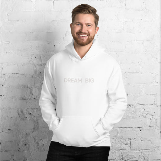 Dream Big - Stealth - Luxury Men's White Hoodie