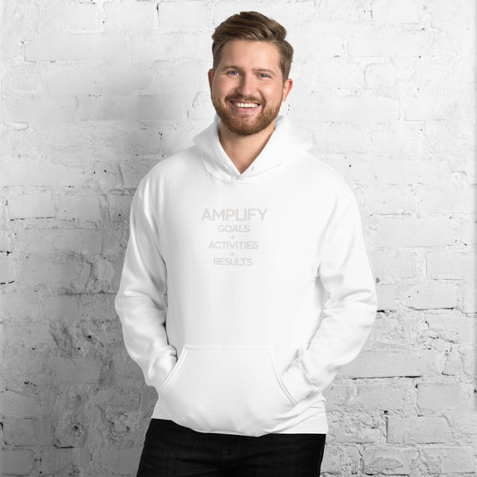 Amplify - Stealth - Luxury Men's White Hoodie