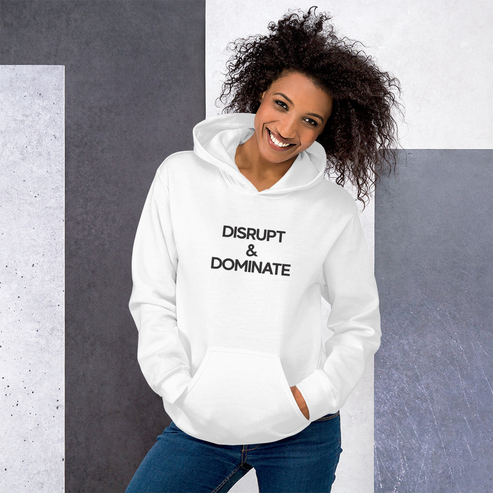 Disrupt & Dominate - Luxury Women's White Hoodie