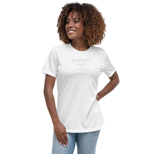 Amplify - Stealth - Luxury Women's White T-Shirt