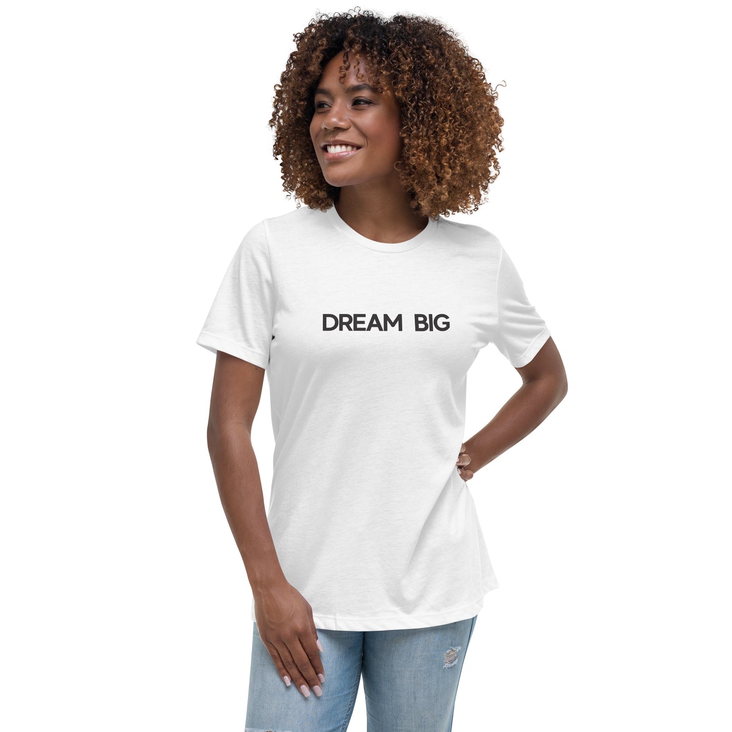 Dream Big - Luxury Women's White T-Shirt