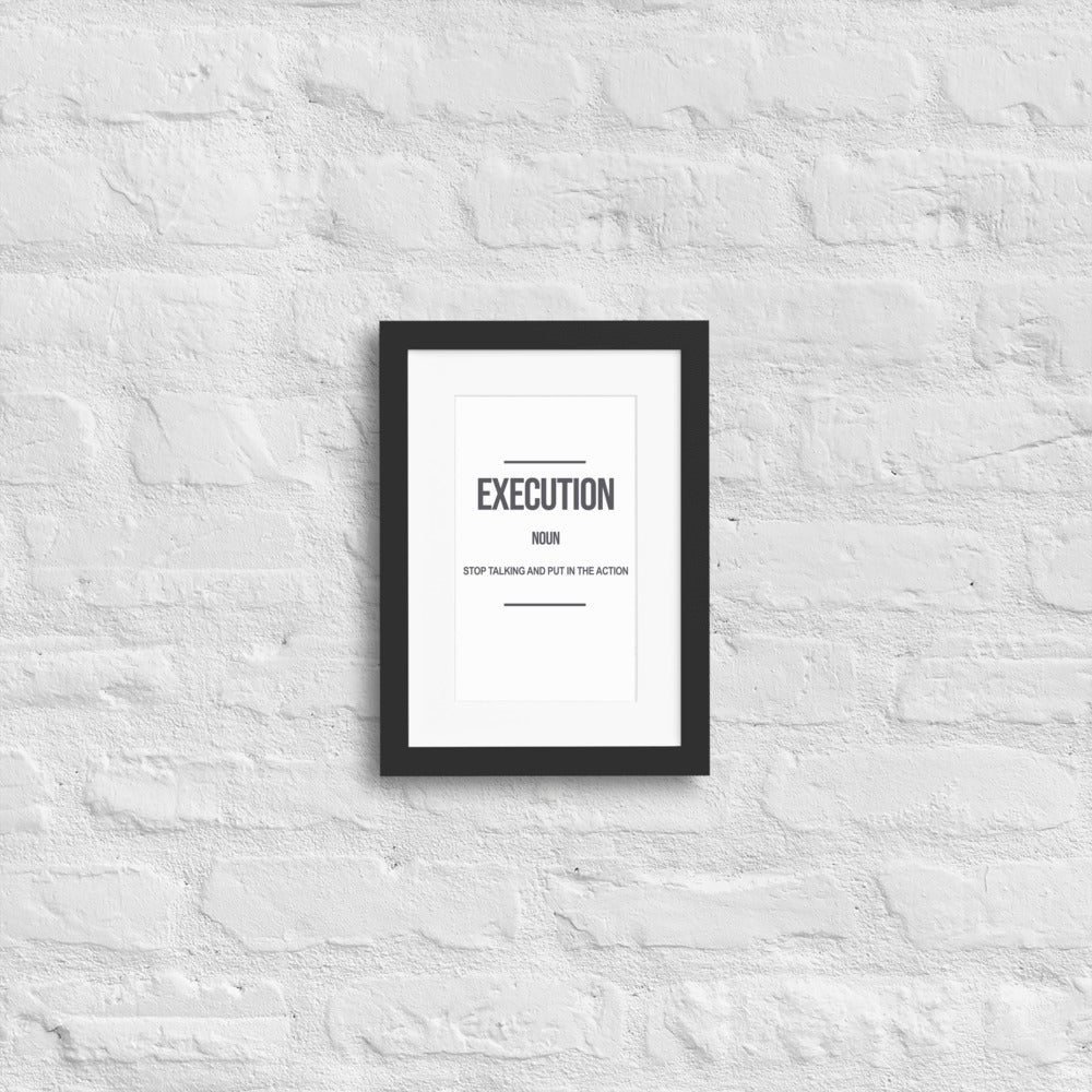 Execution - Matte Paper Framed Poster