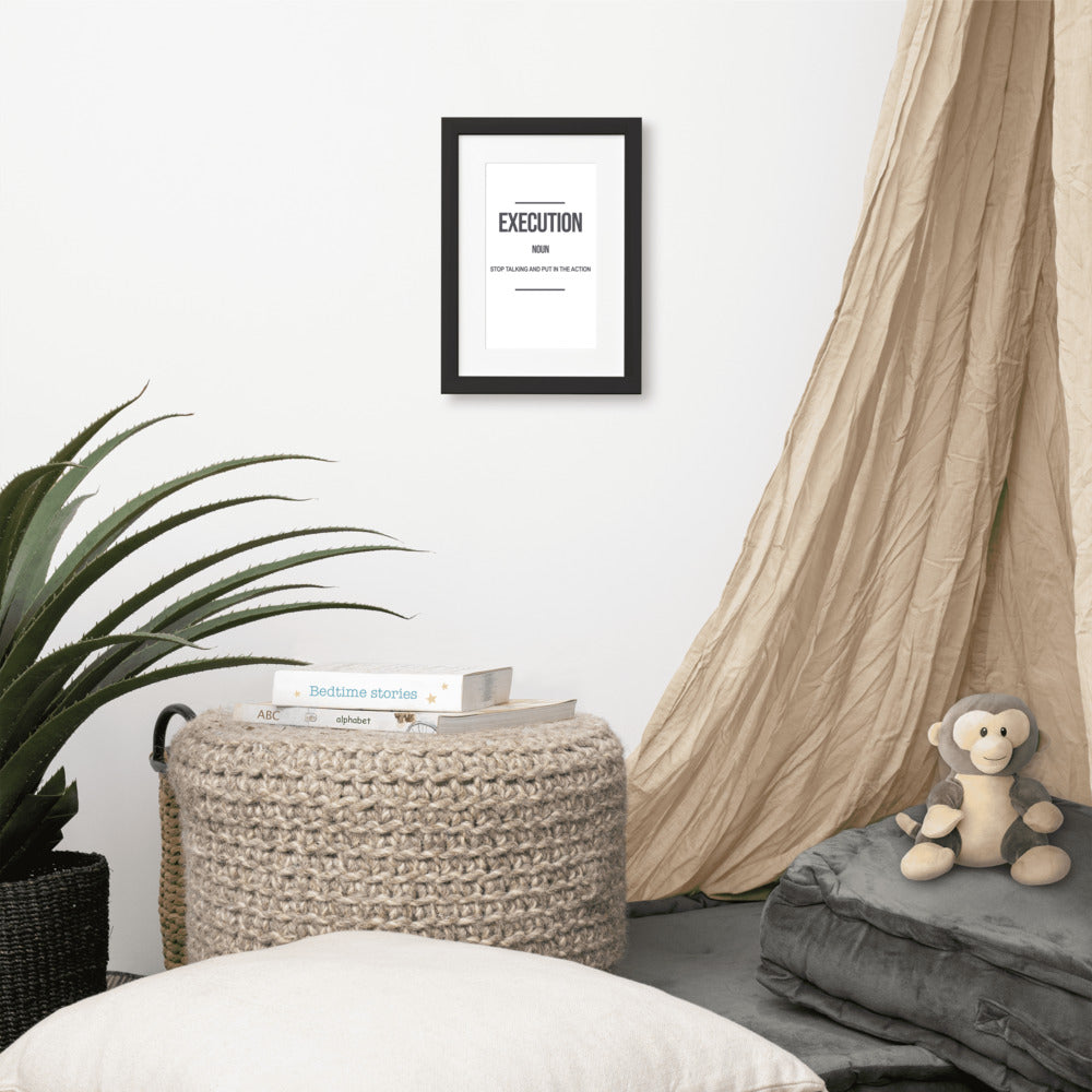 Execution - Matte Paper Framed Poster