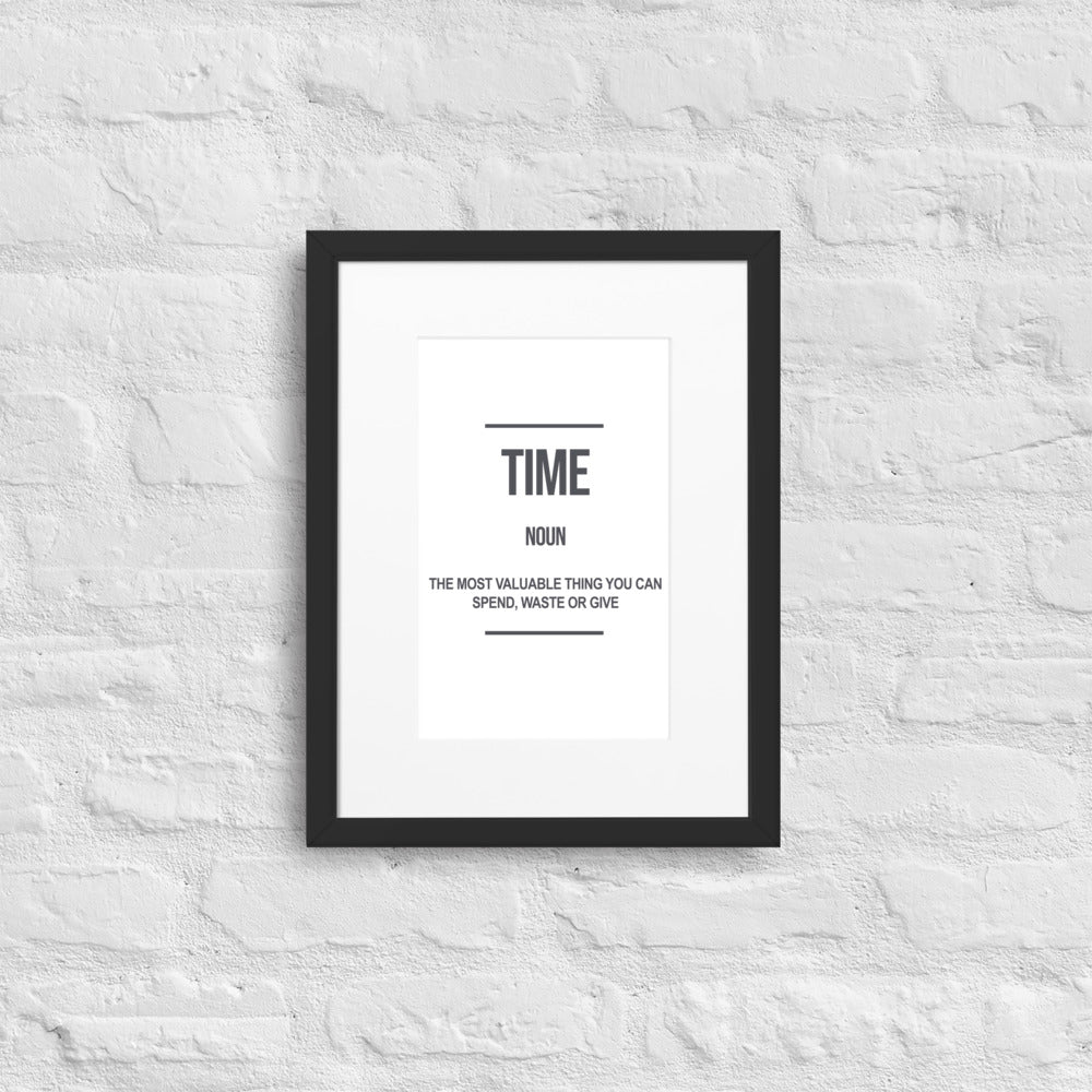 Time - Matte Paper Framed Poster