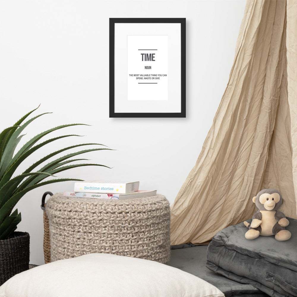 Time - Matte Paper Framed Poster