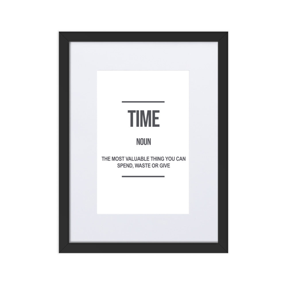 Time - Matte Paper Framed Poster