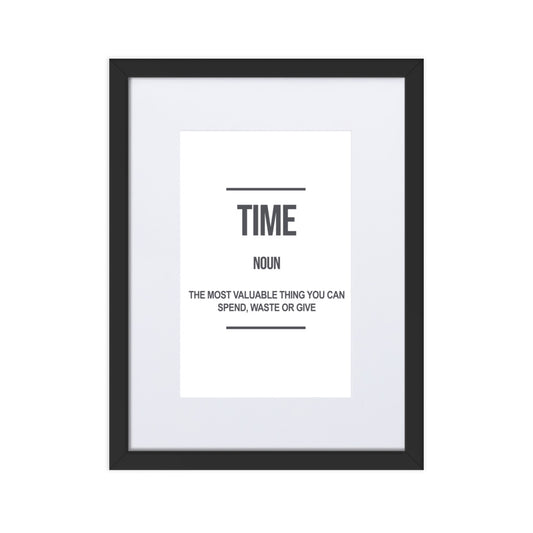 Time - Matte Paper Framed Poster