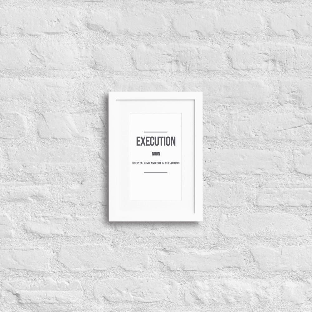 Execution - Matte Paper Framed Poster