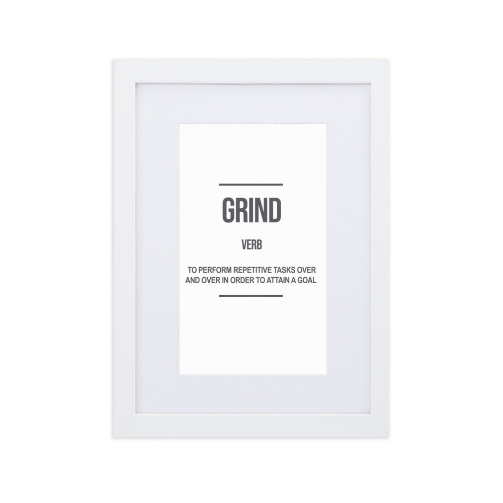 Grind - Matte Paper Framed Poster