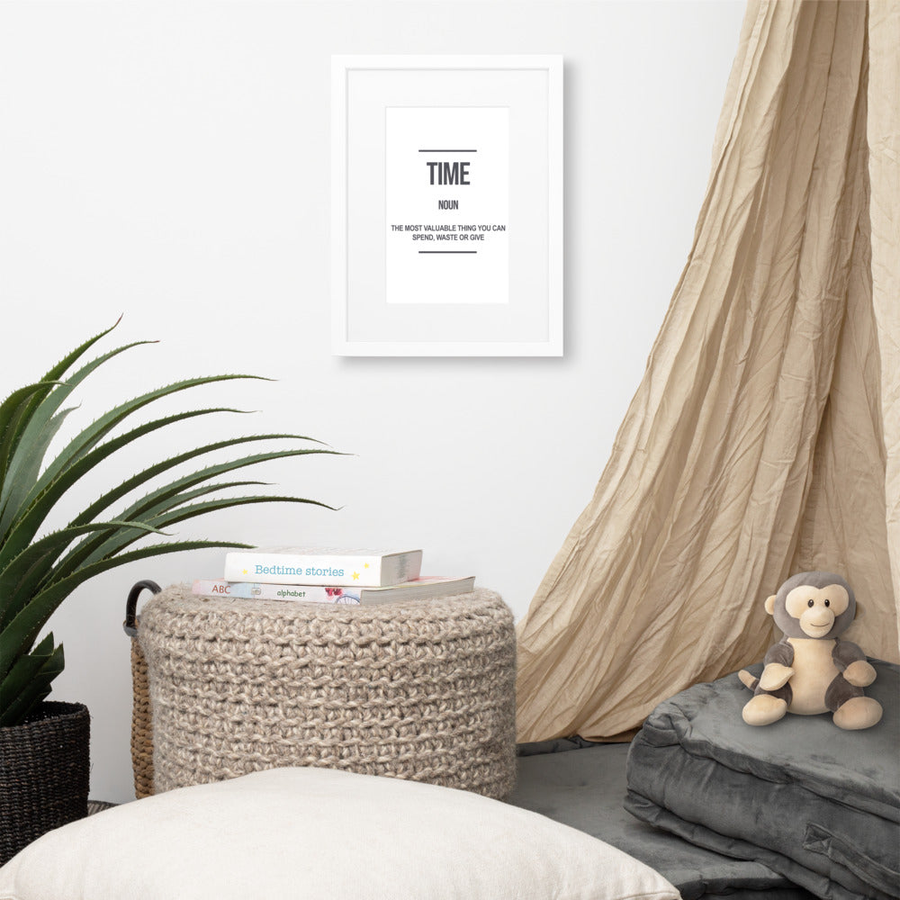 Time - Matte Paper Framed Poster