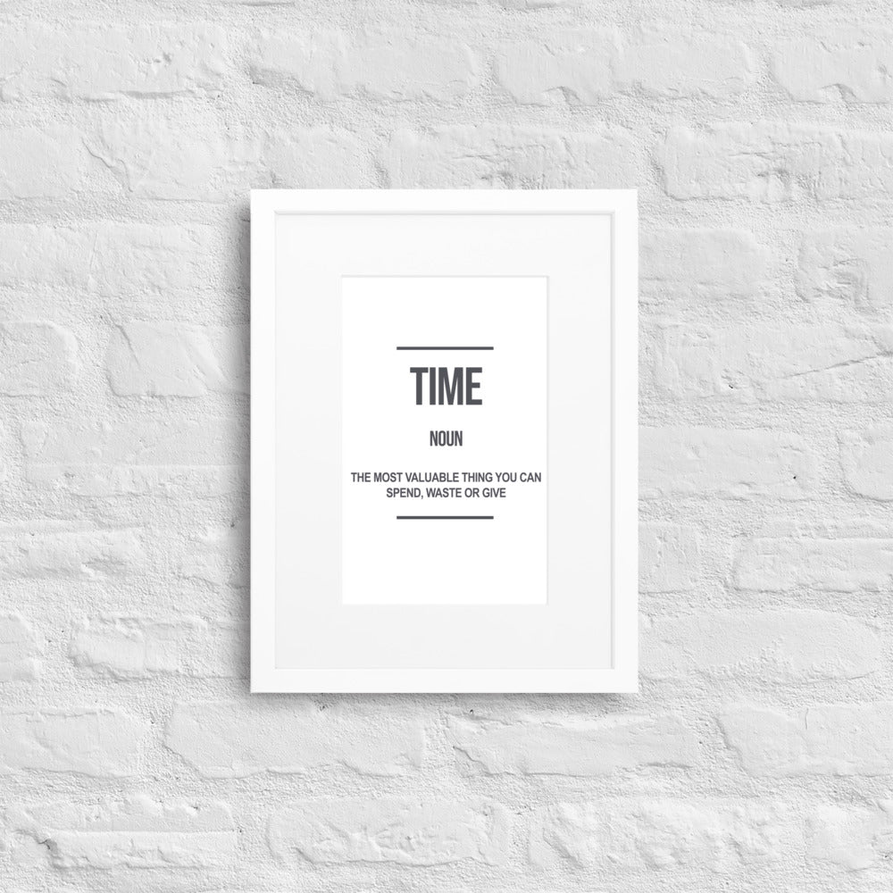 Time - Matte Paper Framed Poster