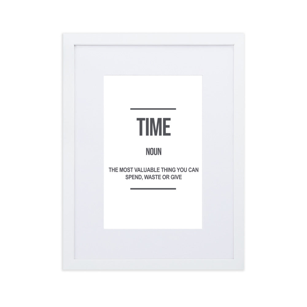 Time - Matte Paper Framed Poster