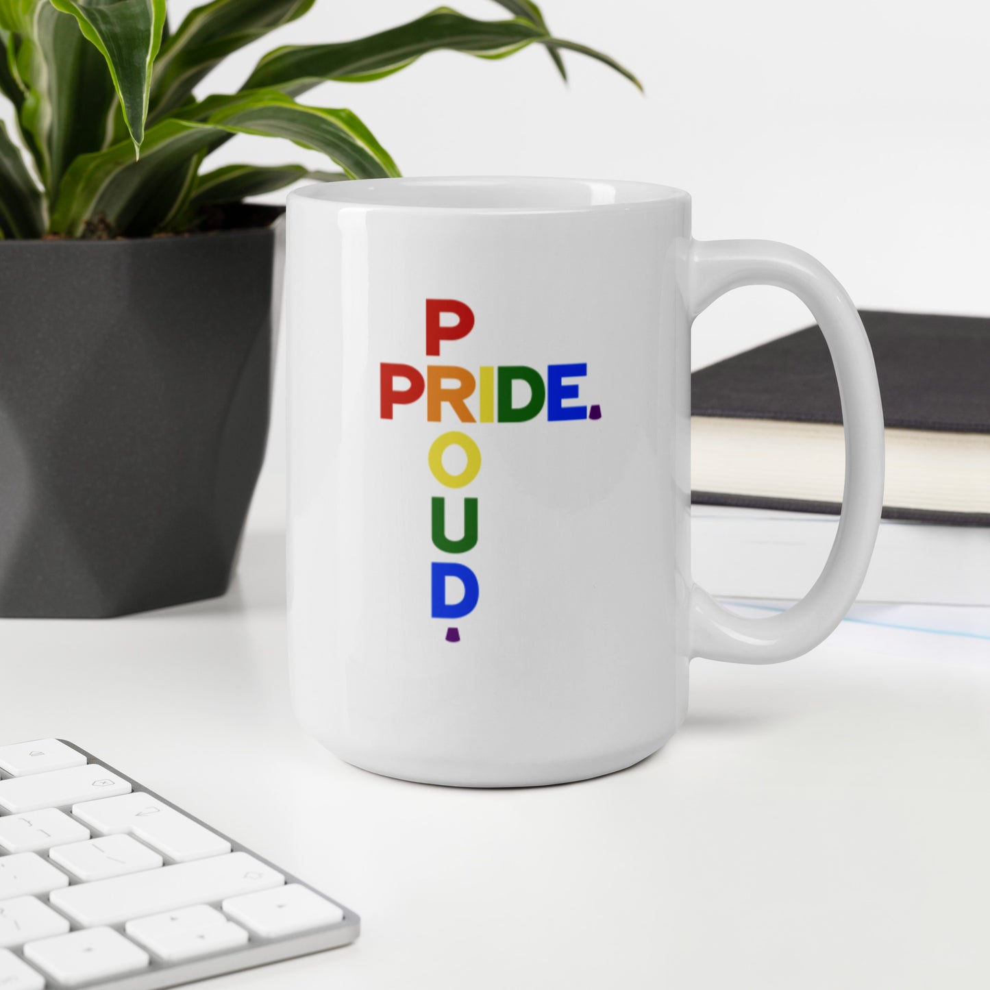 Pride Proud - White Glossy mug